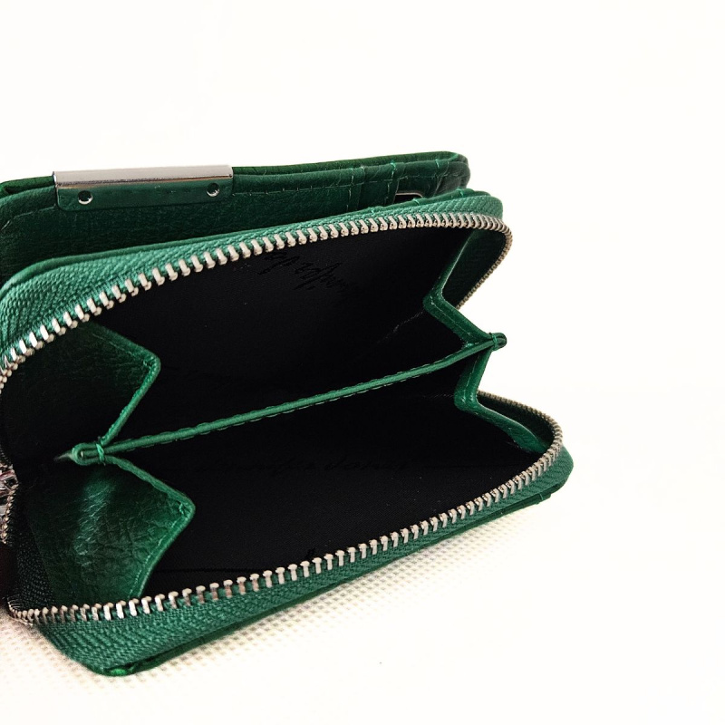 Malá dámska kožená peňaženka zelená Melany