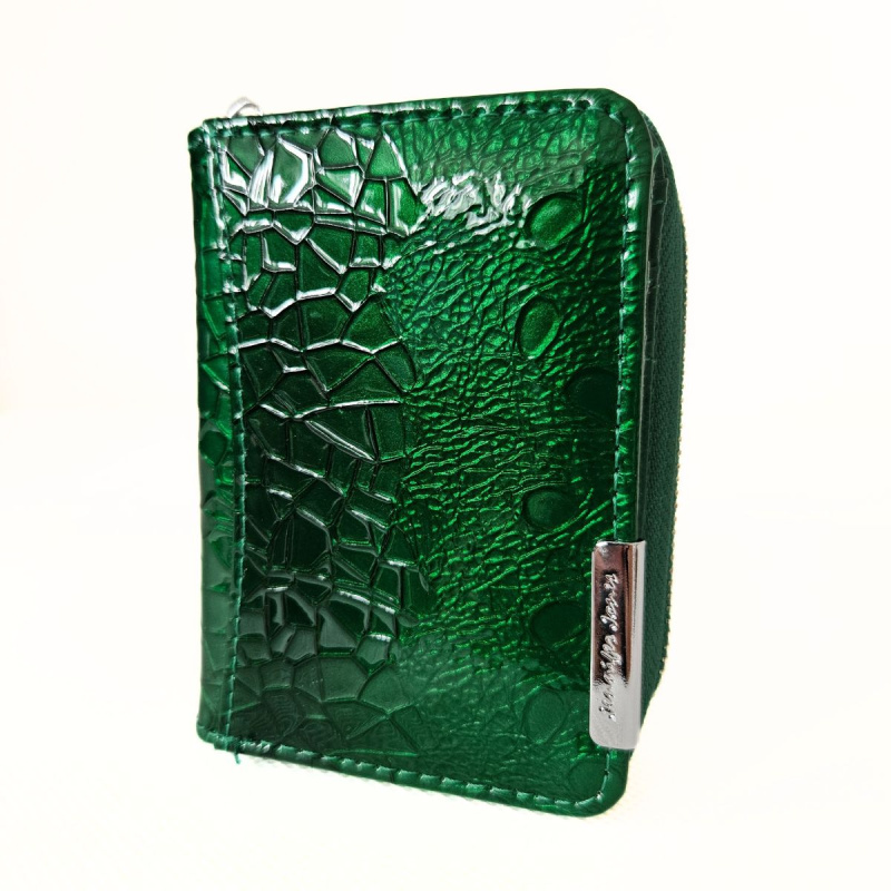 Malá dámska kožená peňaženka zelená Melany