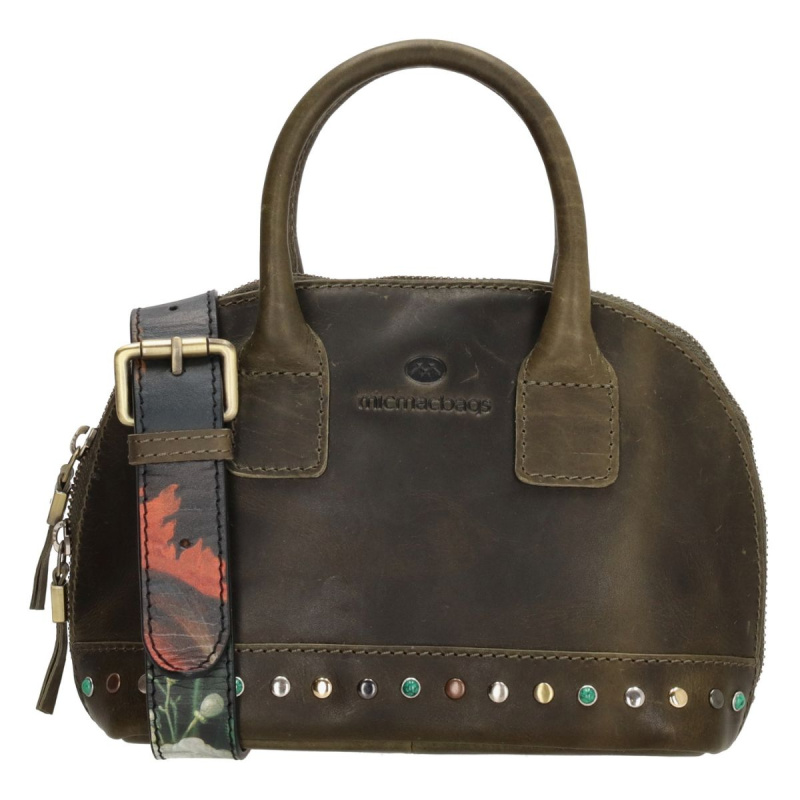 Dámska kožená kabelka olivová Fiora