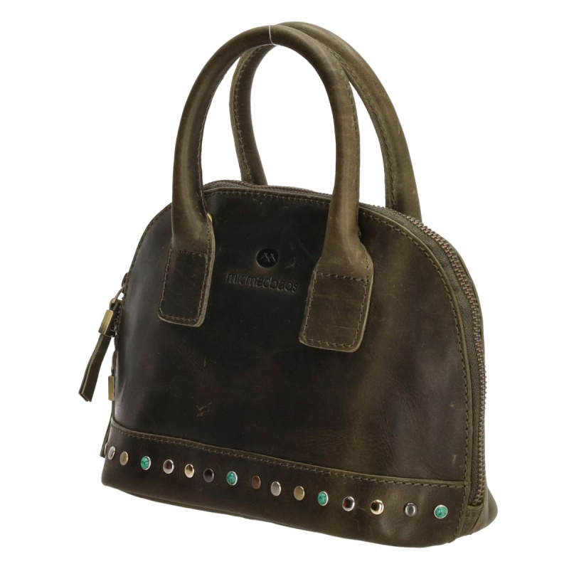 Dámska kožená kabelka olivová Fiora