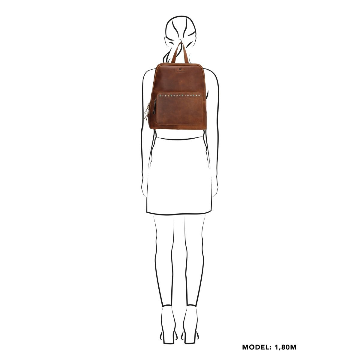 Dámsky kožený batoh koňakový Arden