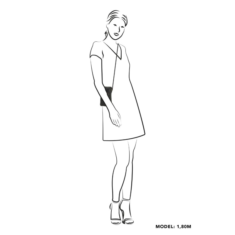 Dámska kožená kabelka na mobil taupe Alissa