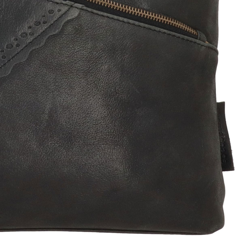 Dámska kožená biznis kabelka čierna Ysabel