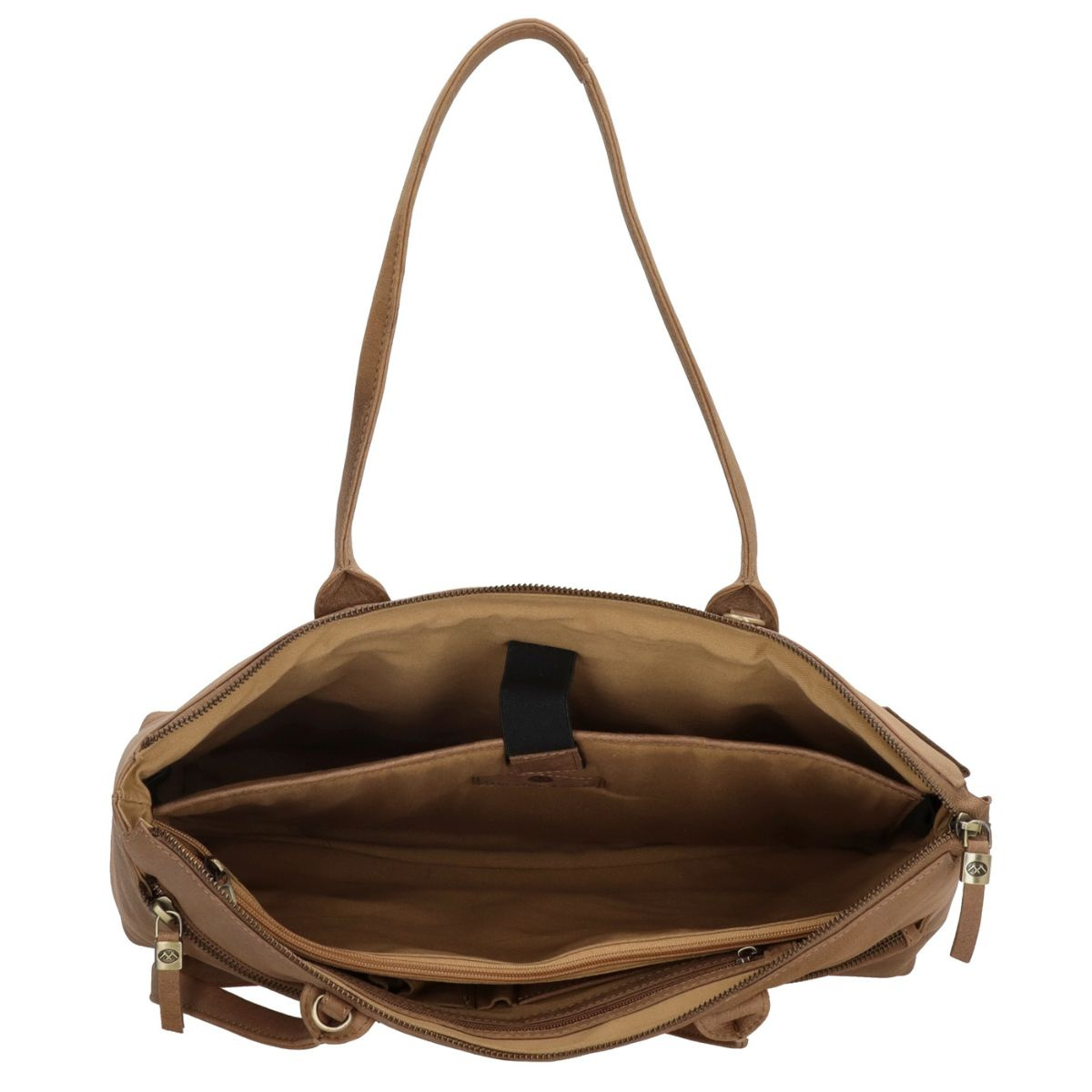 Dámska kožená biznis kabelka taupe Ysabel