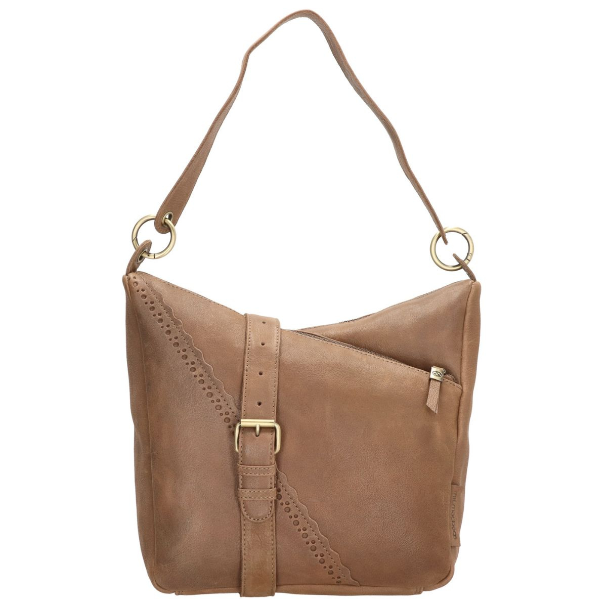 Dámska kožená kabelka taupe Arista