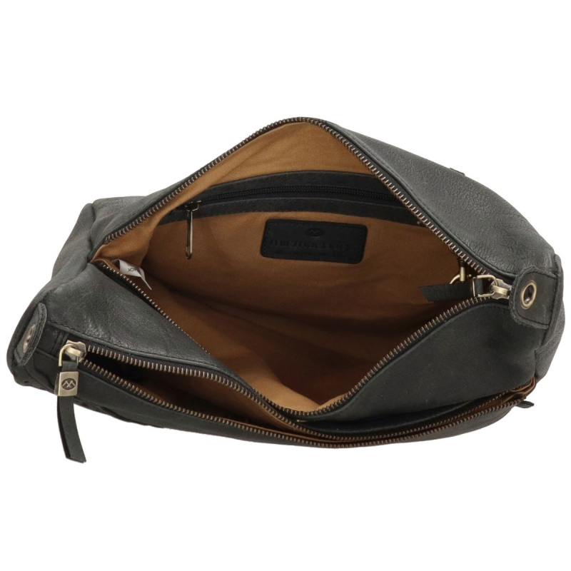 Dámska kožená kabelka čierna Arista