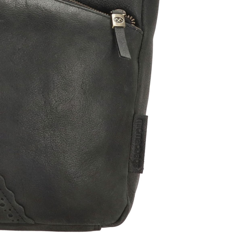 Dámska kožená kabelka čierna Arista