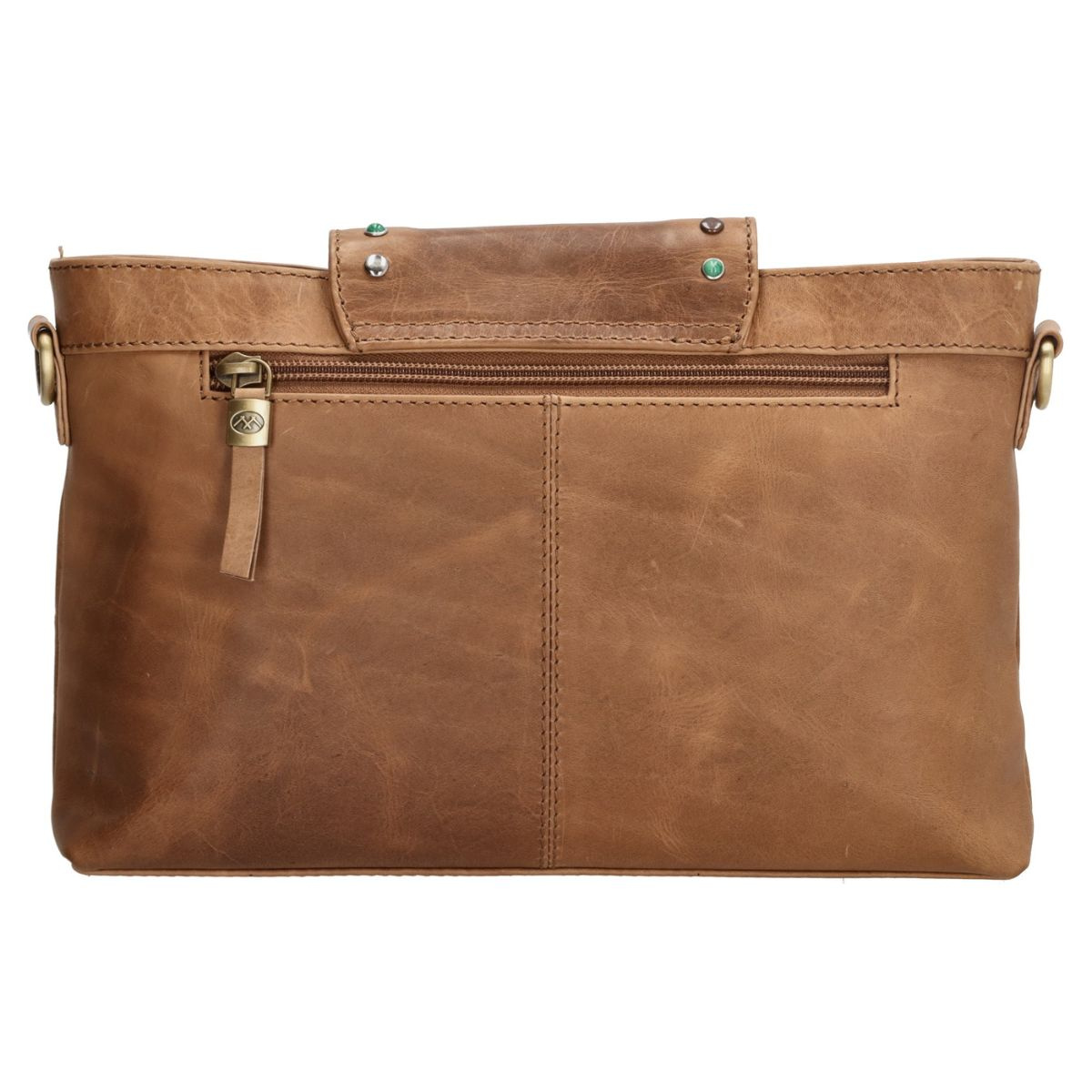 Dámska kožená kabelka piesková Arlea