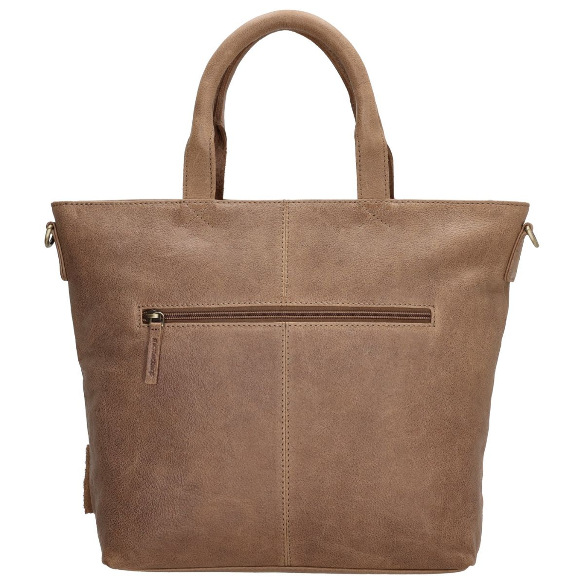 Dámska kožená kabelka taupe Diona