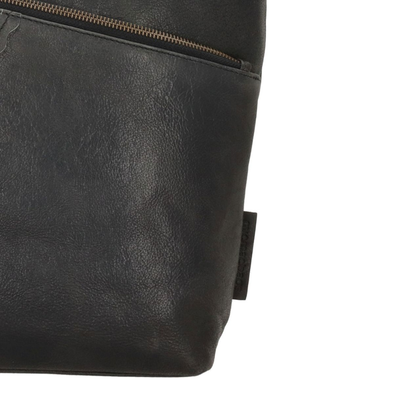 Dámska kožená kabelka čierna Diona