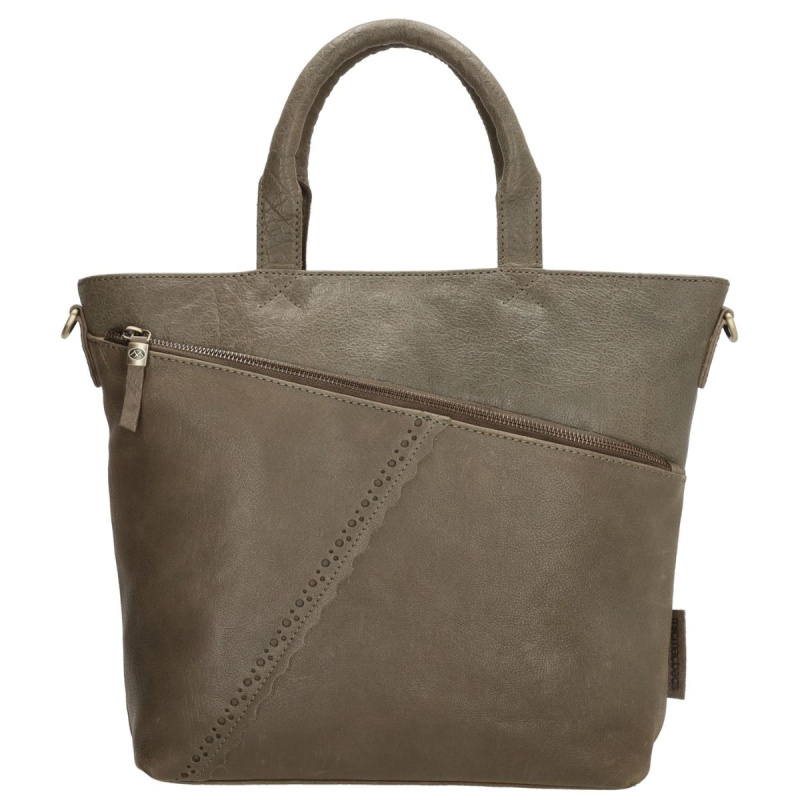 Dámska kožená kabelka olivová Diona