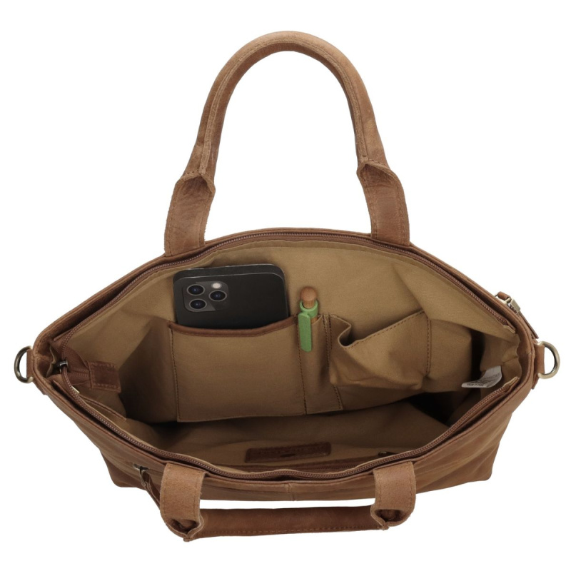 Dámska kožená kabelka hnedá Diona