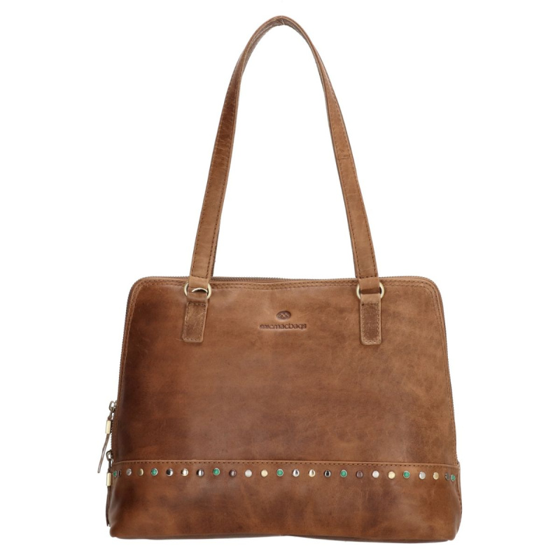 Dámska kožená kabelka piesková Edena