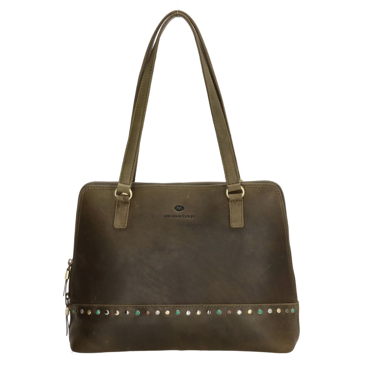 Dámska kožená kabelka olivová Edena