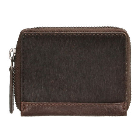 Dámska kožená peňaženka tmavohnedá