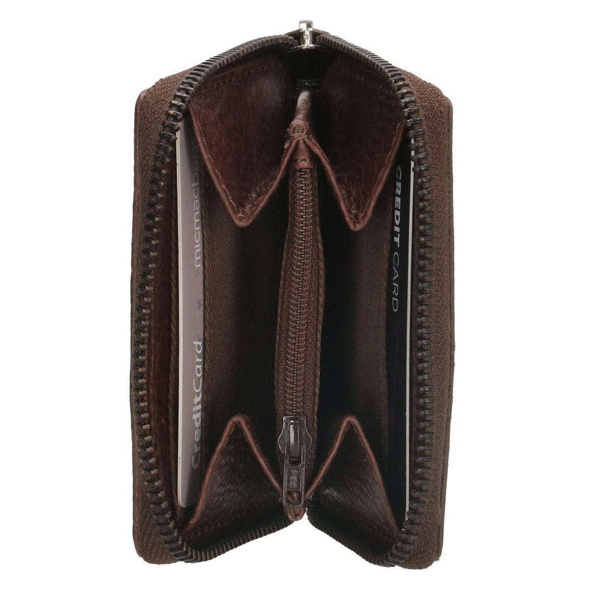 Dámska kožená peňaženka tmavohnedá Edna