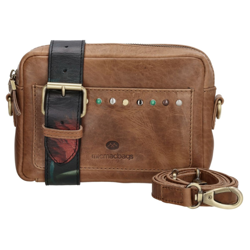 Dámska kožená kabelka piesková Lovella