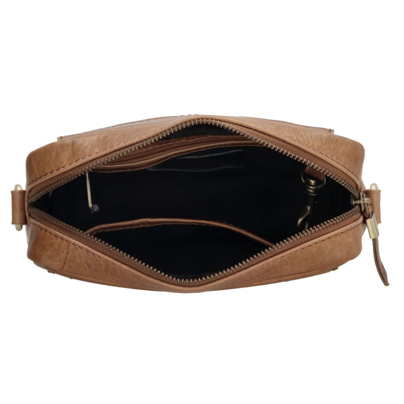 Dámska kožená kabelka piesková Lovella