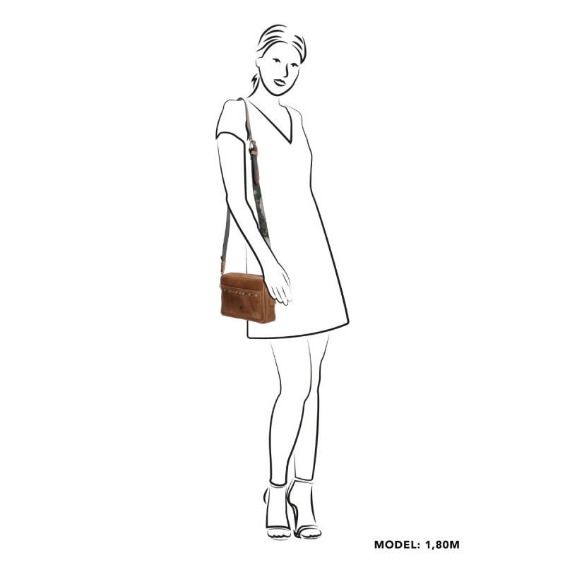 Dámska kožená kabelka piesková Lovella