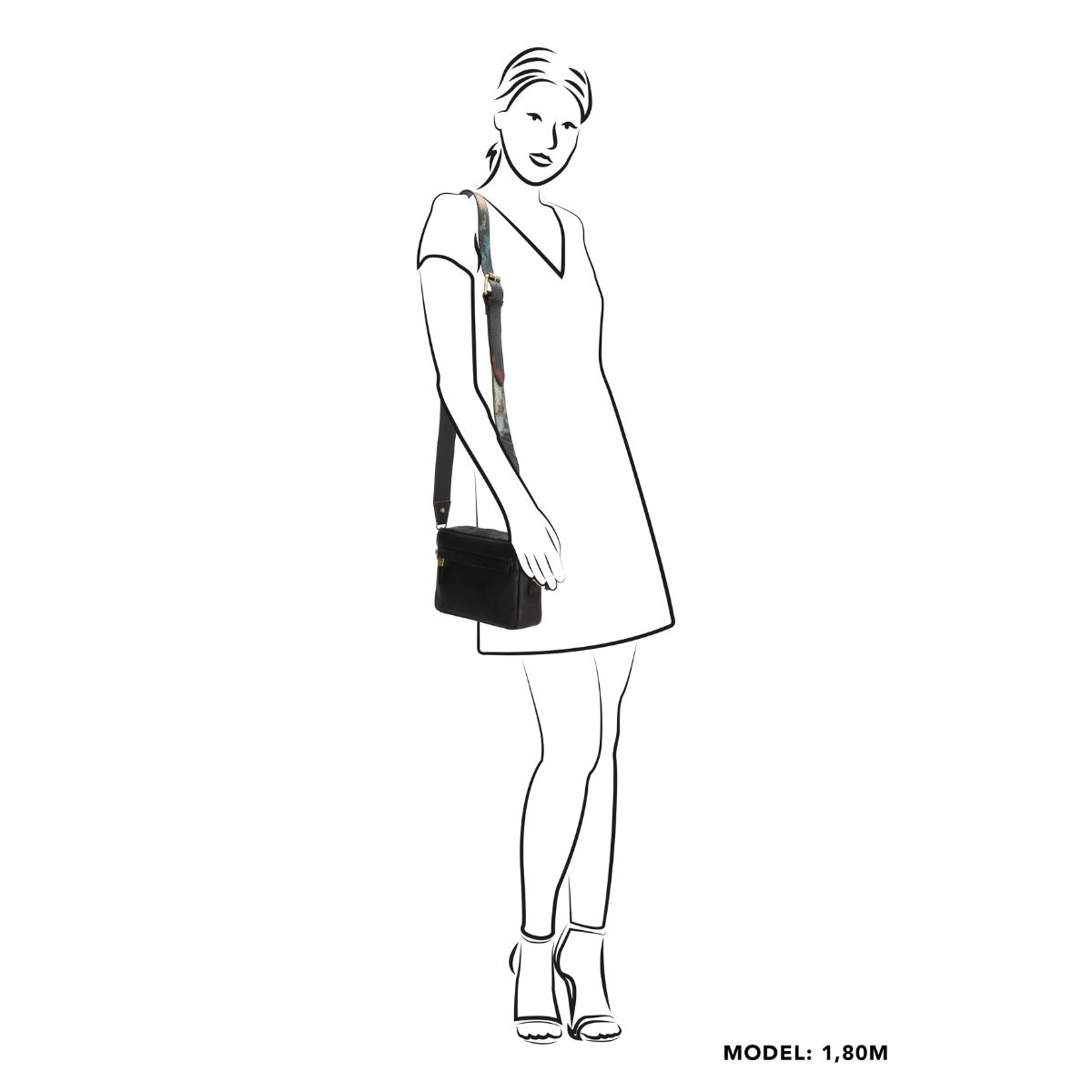 Dámska kožená kabelka čierna Lovella