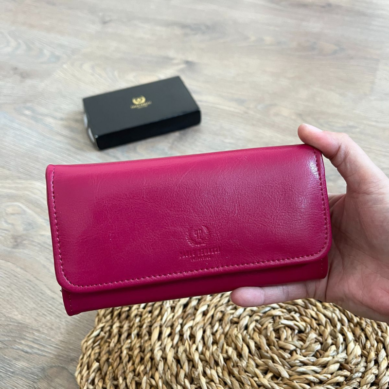 Dámska kožená peňaženka ružová