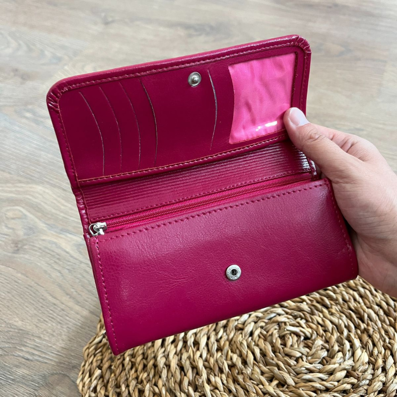 Dámska kožená peňaženka ružová ALETTA