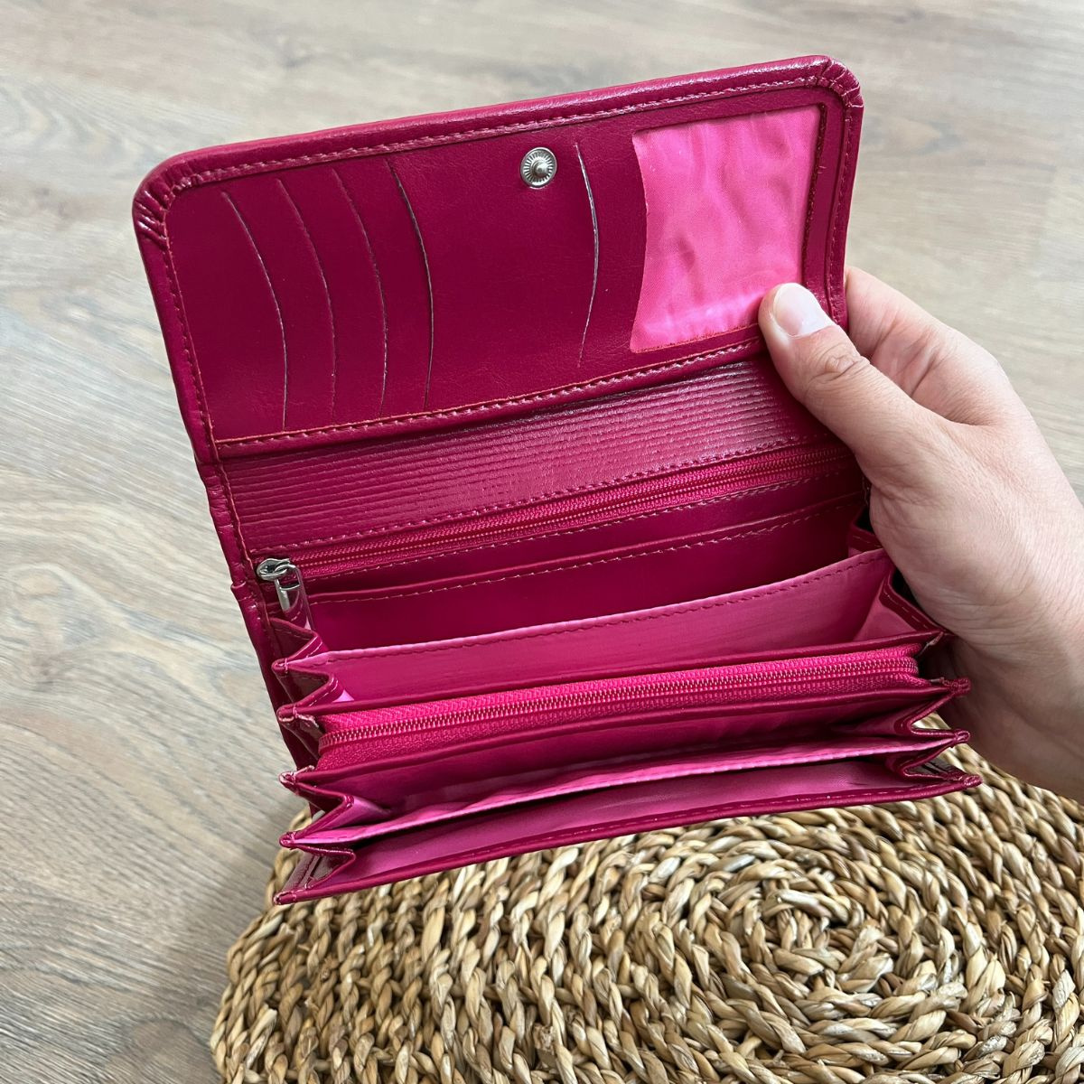 Dámska kožená peňaženka ružová ALETTA