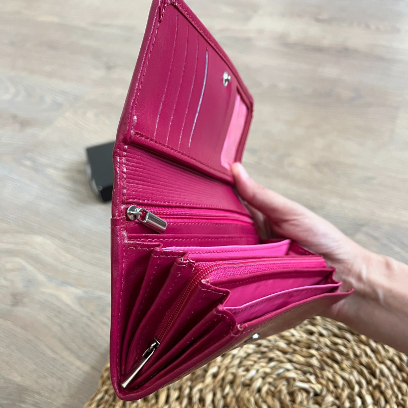 Dámska kožená peňaženka ružová ALETTA