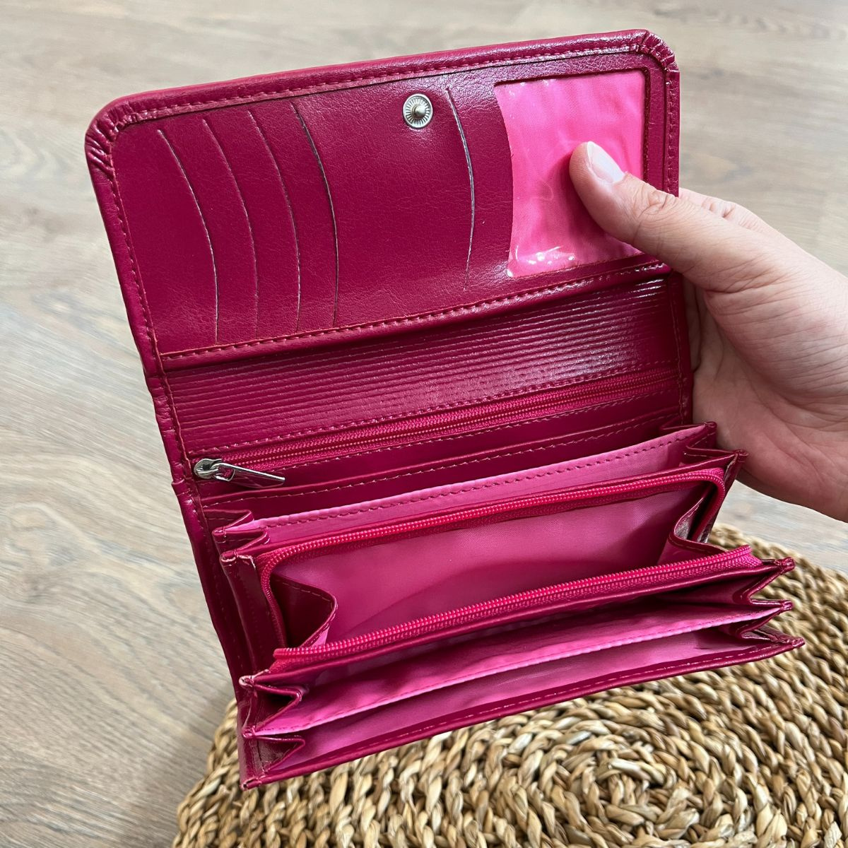 Dámska kožená peňaženka ružová ALETTA