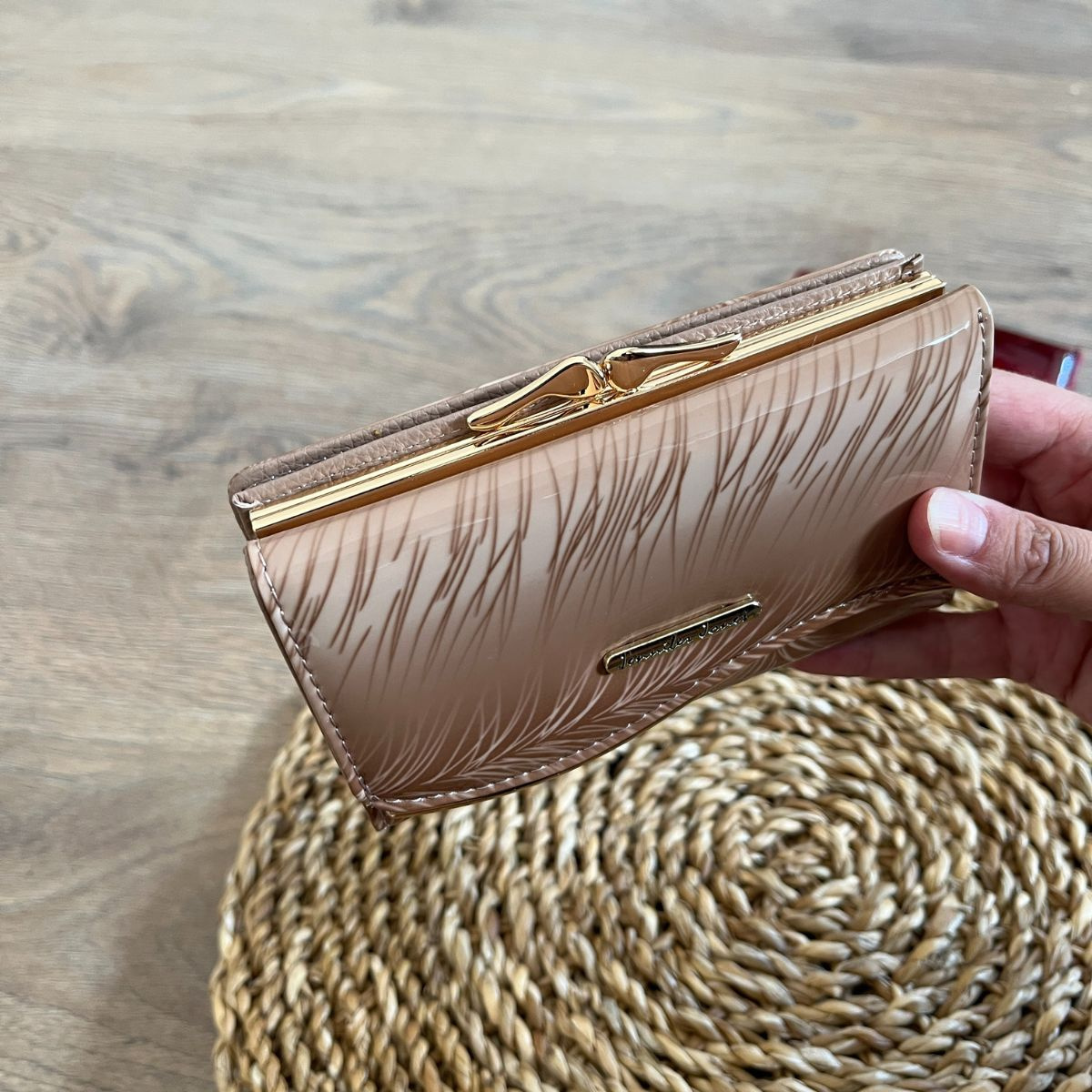 Dámska kožená peňaženka béžová SKYLA