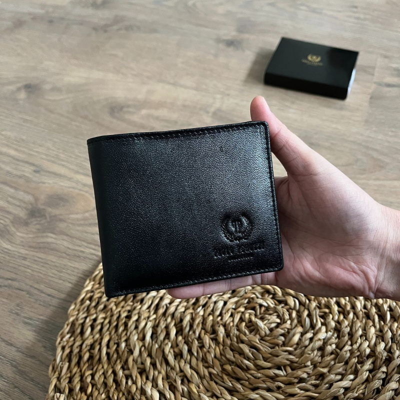 Pánska kožená peňaženka čierna