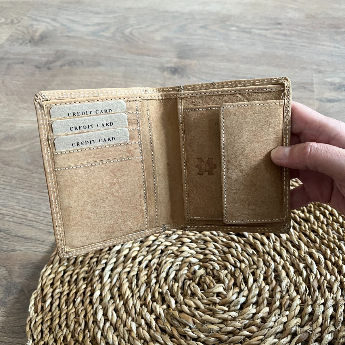 Pánska kožená peňaženka tan ATTIS