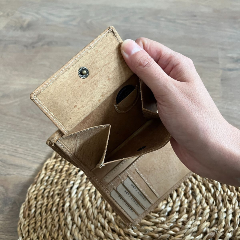 Pánska kožená peňaženka tan ATTIS