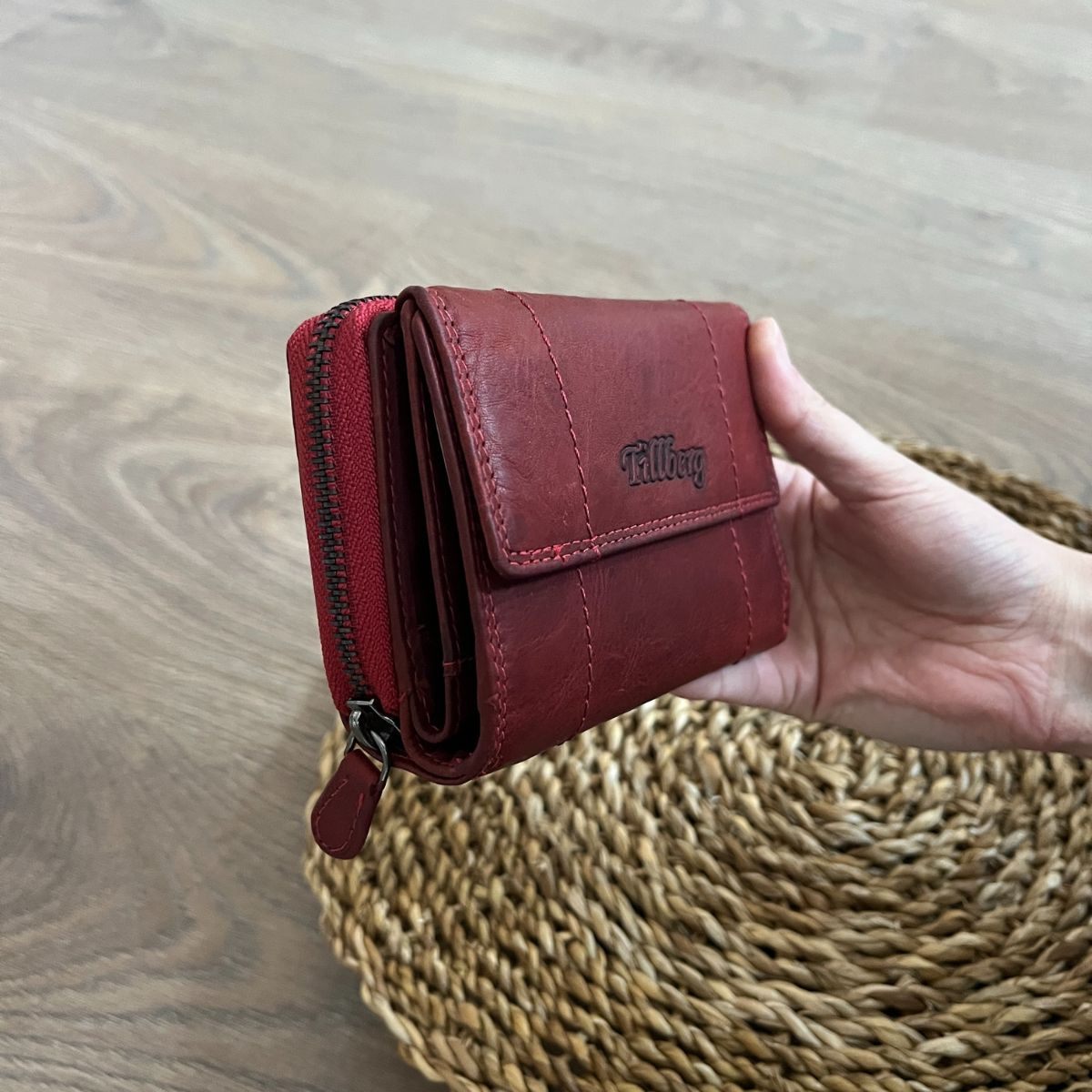 Dámska kožená peňaženka červená Tania