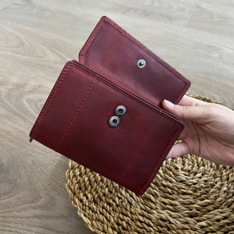 Dámska kožená peňaženka červená Tania