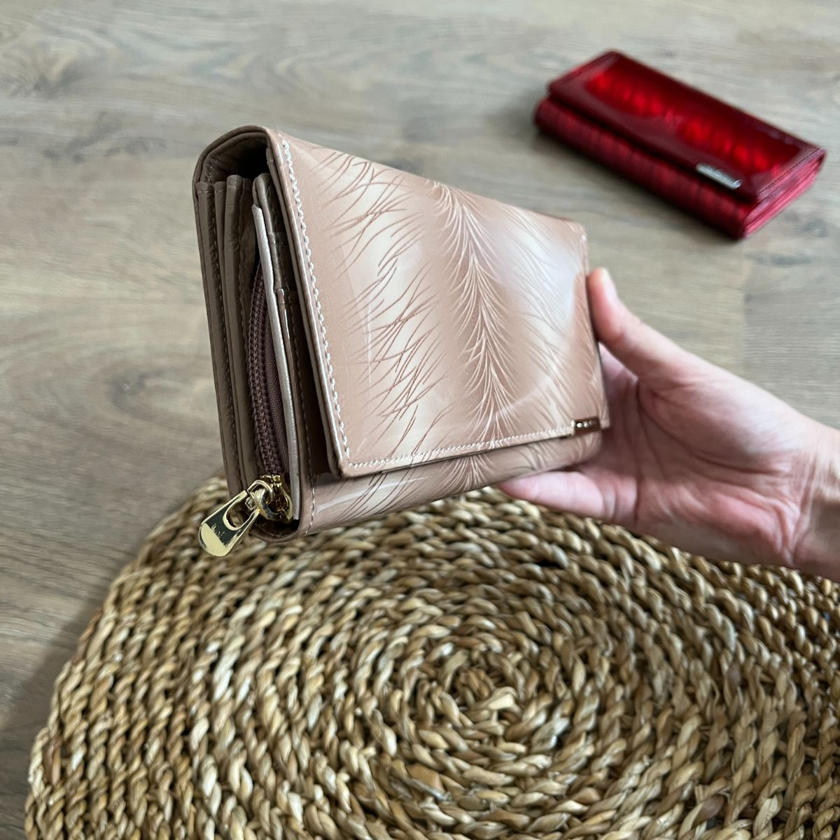 Dámska kožená peňaženka béžová BALERE