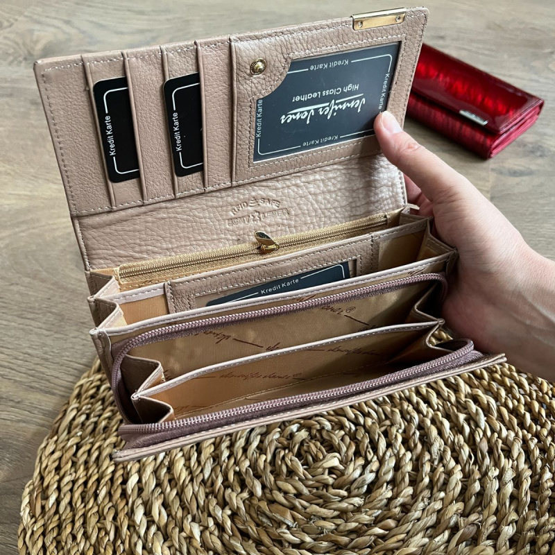 Dámska kožená peňaženka béžová BALERE