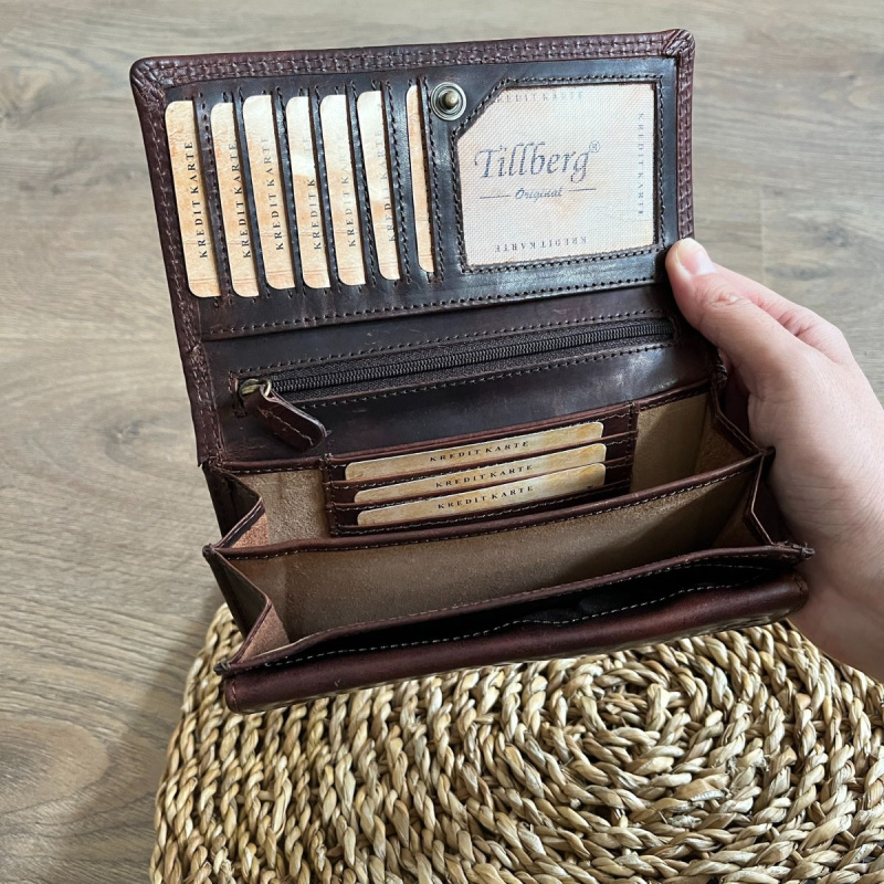 Dámska kožená peňaženka hnedá BIRGIT