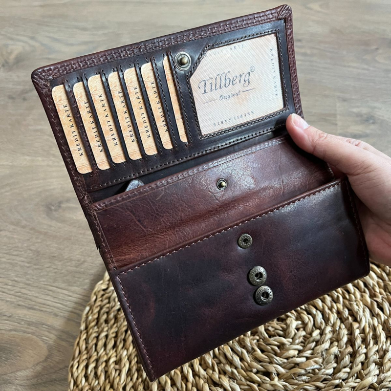 Dámska kožená peňaženka hnedá BIRGIT