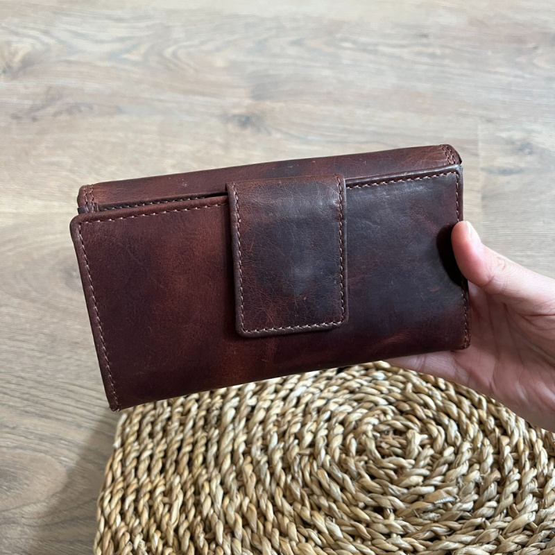 Dámska kožená peňaženka hnedá BIRGIT