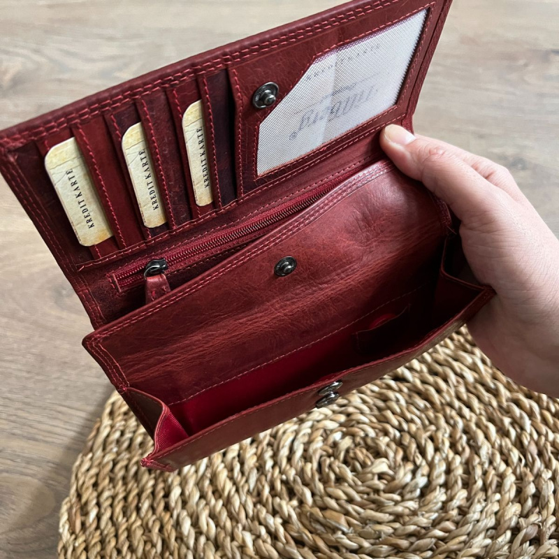 Dámska kožená peňaženka červená BRETTA