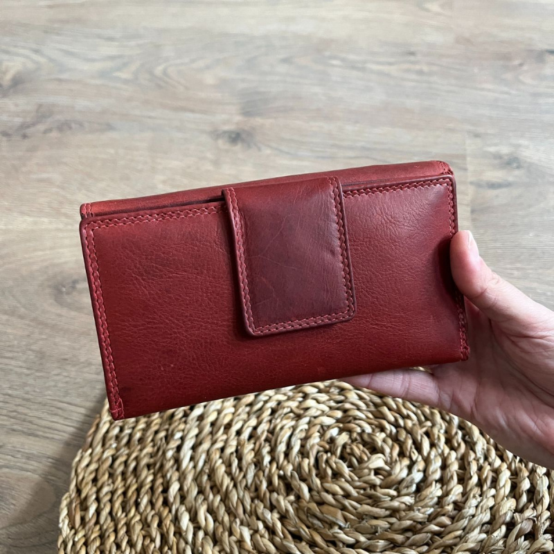 Dámska kožená peňaženka červená BRETTA