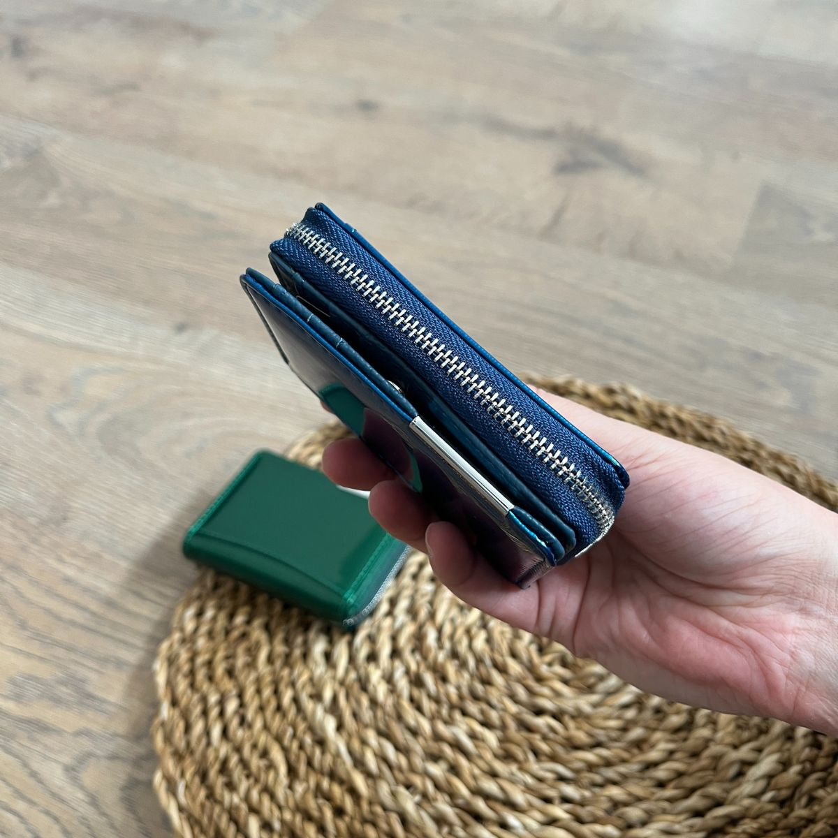 Malá dámska kožená peňaženka modrá BRINA