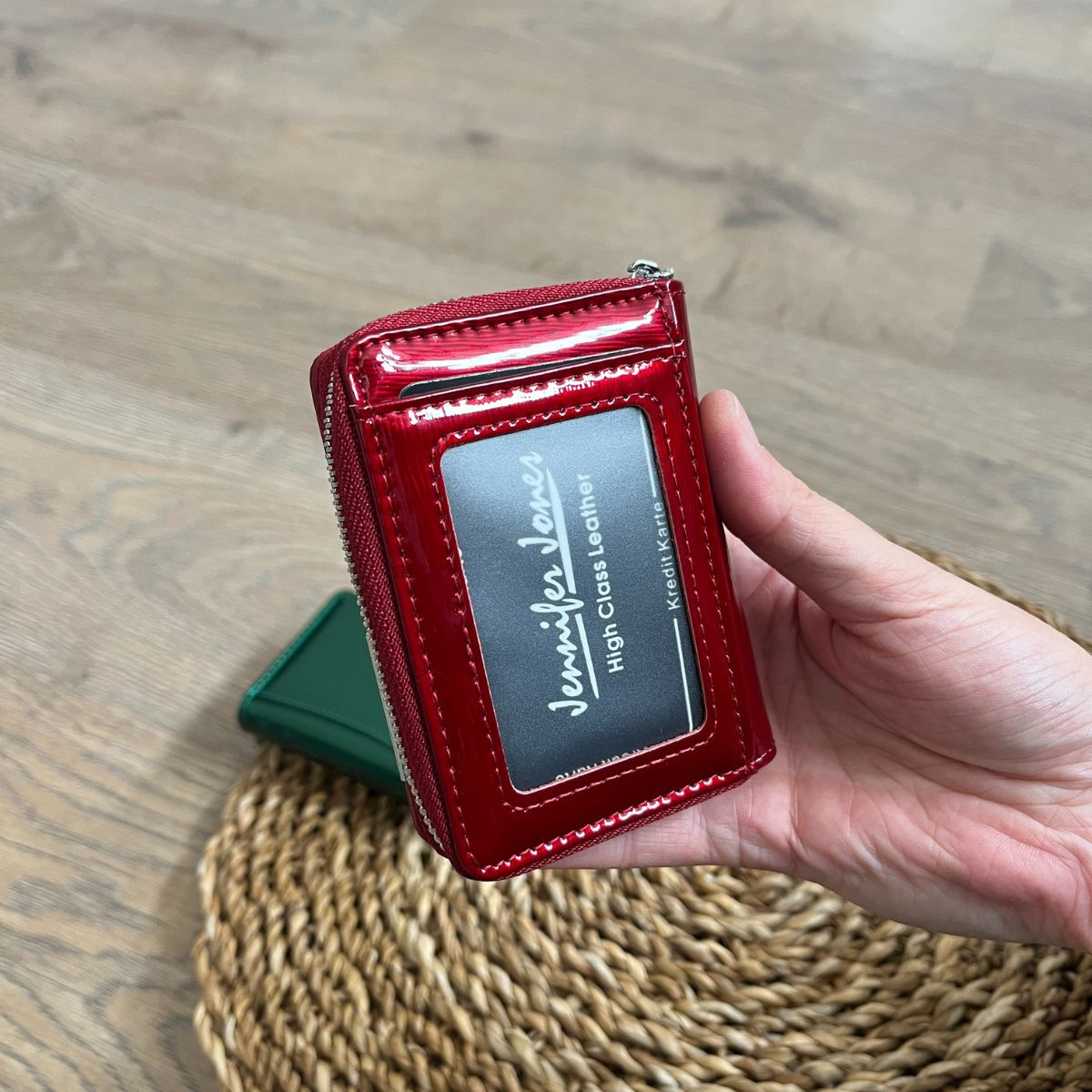 Malá dámska kožená peňaženka červená BRINA