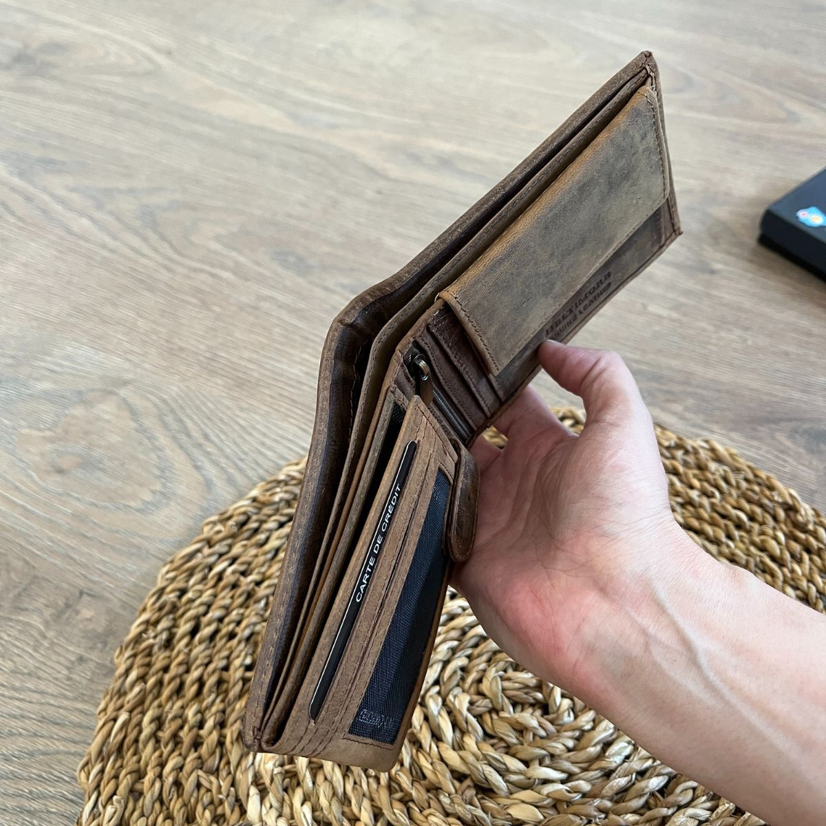 Pánska kožená peňaženka hnedá MIRON