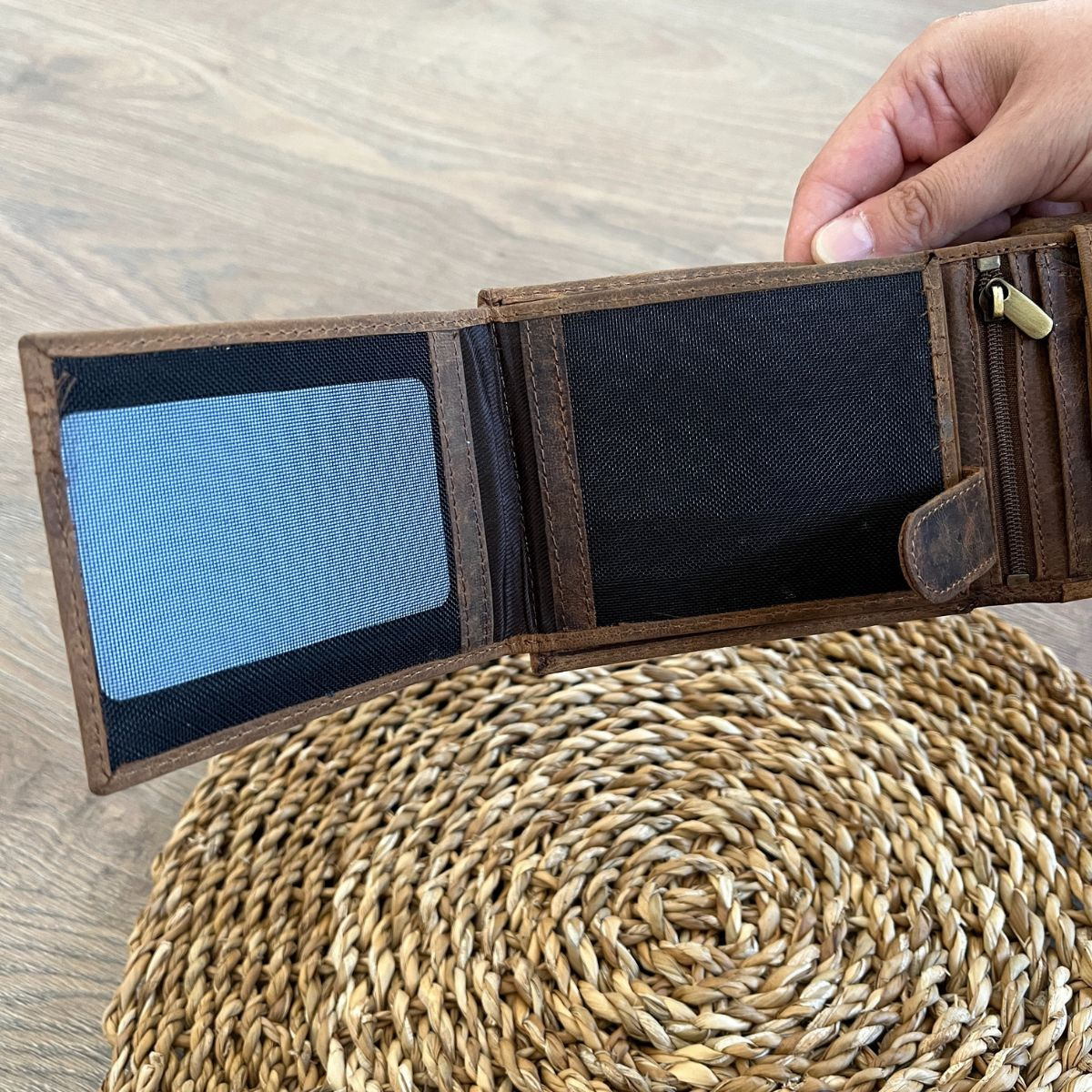 Pánska kožená peňaženka hnedá MIRON