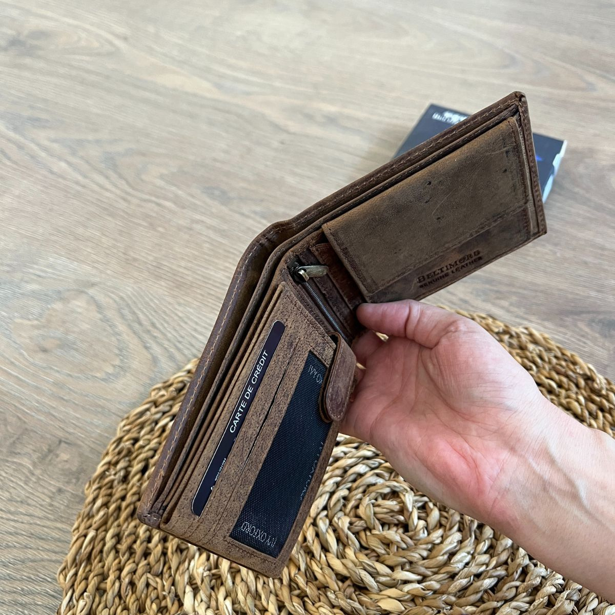 Pánska kožená peňaženka hnedá TARIK