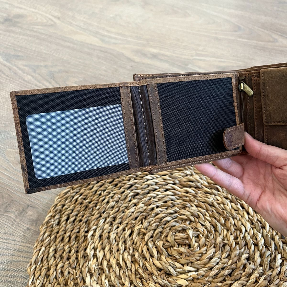 Pánska kožená peňaženka hnedá TARIK