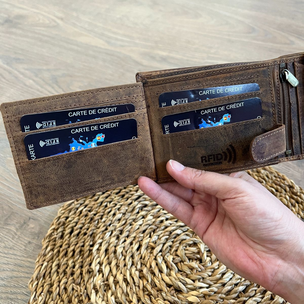 Pánska kožená peňaženka hnedá TARIK