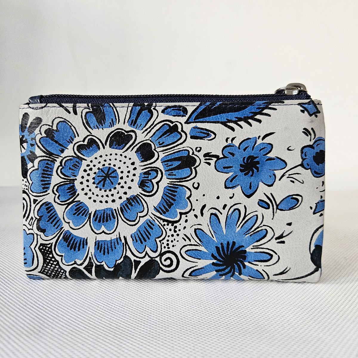 Dámska kožená peňaženka bielo-modrá DALMA